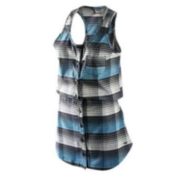 New NIKE 6.0 Plaid Fillmore Dress - Grey/Aqua [C7] - Picture 2 of 8